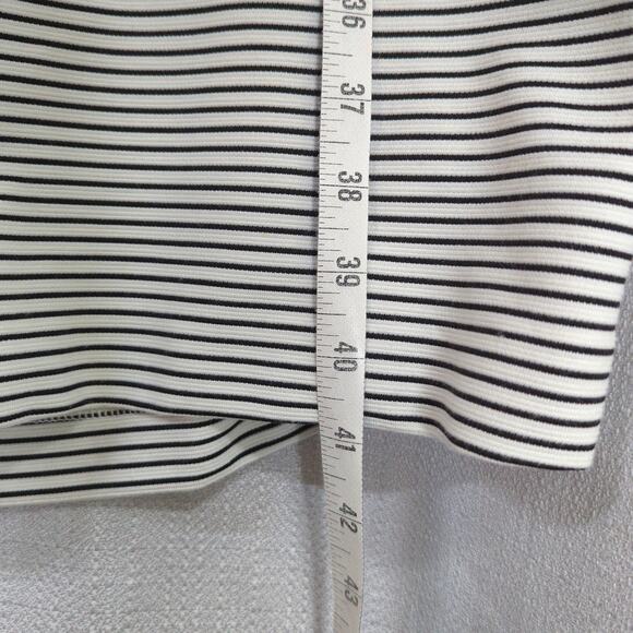 Anthropologie Postmark Dress Womens S Black Stripe Criss Cross Back - Picture 10 of 11